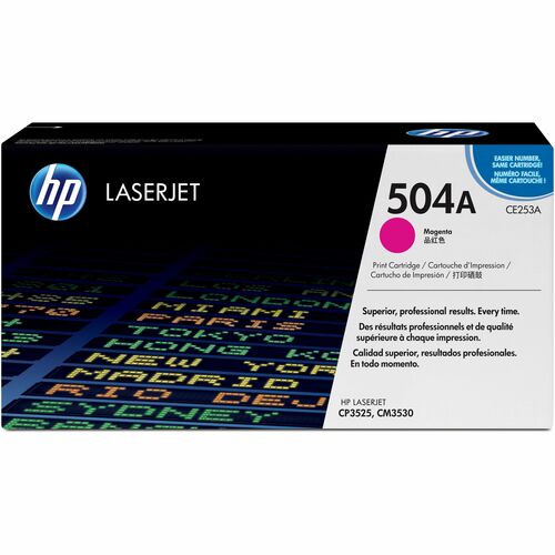 HP 504A (CE253AG) Original Laser Toner Cartridge - Single Pack - Magenta - 1 Each - 6000 Pages
