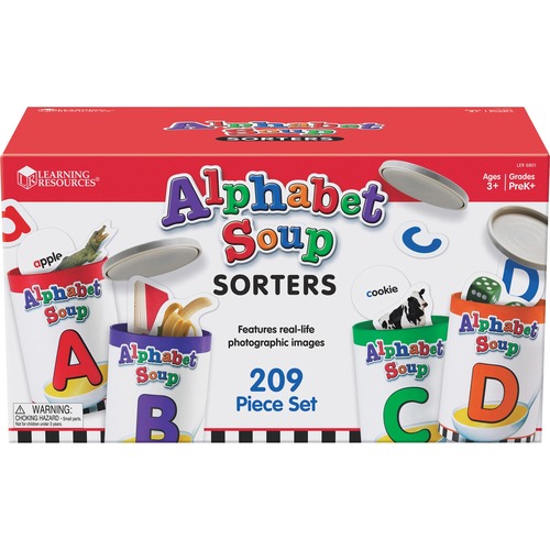 Learning Resources Alphabet Soup Sorters Skill Set - Theme/Subject: Learning - Skill Learning: Alphabet, Letter Sound, Shape, Vocabulary, Oral Language, Sorting, Motor Skills - 4-7 Year