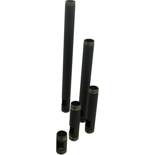 10 IN. BLACK PRE-CUT NPT WITH CABLE HOLE