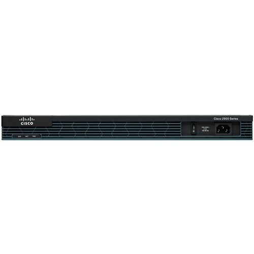 Cisco 2901 Integrated Services Router - 2 Ports - Management Port - 11 - 512 MB - Gigabit Ethernet - 2U - Rack-mountable, Wall Mountable