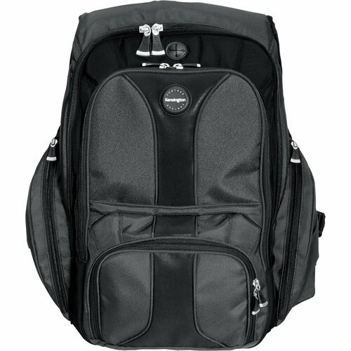 Kensington Contour Carrying Case (Backpack) for 17" Notebook - Black - Ballistic Nylon Body - Shoulder Strap, Handle - 19.5" Height x 15.8" Width x 9" Depth