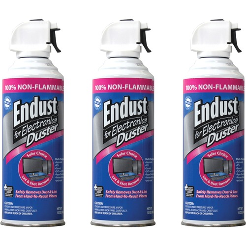 Endust 255050 Air Duster with Bitterant - For Electronic Equipment - 3 Pack