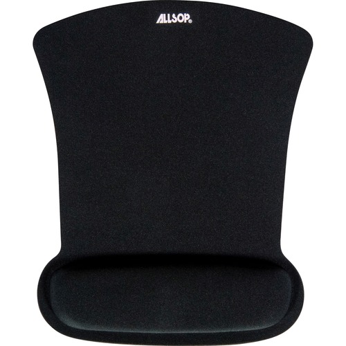 Allsop Ergoprene Gel Mouse Pad with Wrist Rest - Black - (30191) - 1" x 8" x 11" Dimension - Black - Gel, Natural Rubber, Ergoprene - Anti-skid