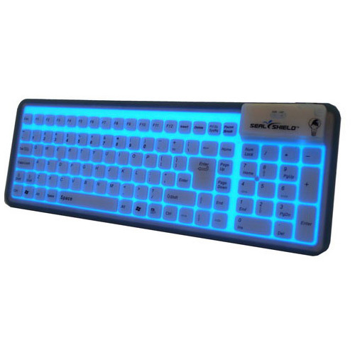 Seal Shield Seal Glow S106G2 Keyboard - Cable Connectivity - USB Interface - 106 Key - English, French - Black