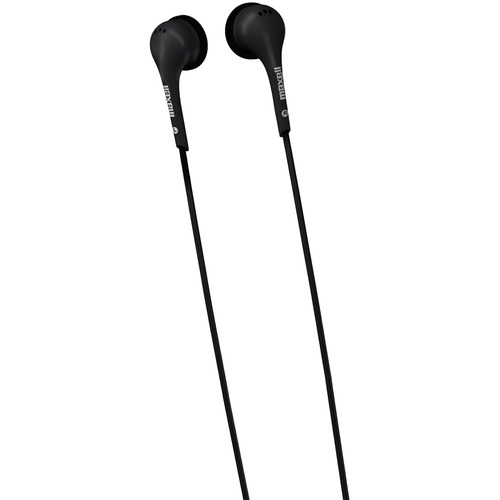 Maxell EB-125 Stereo Ear Buds - Stereo - Black - Mini-phone (3.5mm) - Wired - 32 Ohm - 20 Hz 23 kHz - Nickel Plated Connector - Earbud - Binaural - Outer-ear - 3 ft Cable - 1