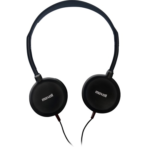Maxell Lightweight Stereo Headphones - Stereo - Silver, Black - Mini-phone (3.5mm) - Wired - 32 Ohm - 20 Hz 20 kHz - Nickel Plated Connector - Over-the-head - Binaural - Open - 4 ft Cable - Multimedia Headphones - MAXHP200
