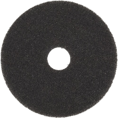 Scotch-Brite High Productivity Pad 7300 - 5/Pack - Round x 20" Diameter x 0.50" Thickness - Floor, Stripping - 175 rpm to 600 rpm Speed Supported - Durable, Clog Resistant, Dirt Remover - Nylon - Black