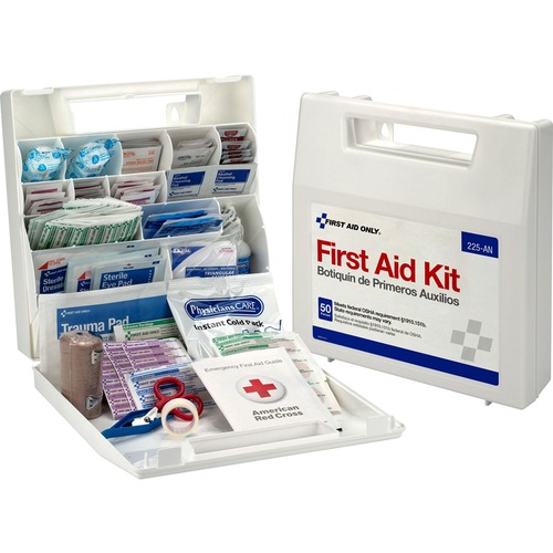 First Aid Only 50-person Worksite First Aid Kit - 196 x Piece(s) For 50 x Individual(s) - 11.3" Height x 10.8" Width x 3" Depth - Plastic Case - 1 Each