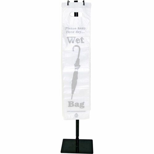 Tatco Portable Umbrella Bag Stand - 40" Height x 10" Width - Steel - Black