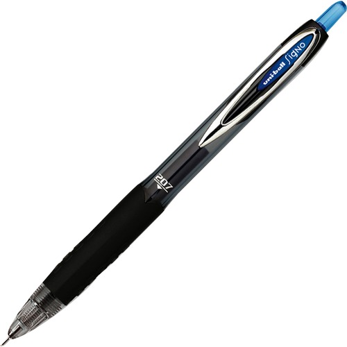 uni-ball 207 Retractable Gel Needle Point - Medium Pen Point - 0.7 mm Pen Point Size - Needle Pen Point Style - Retractable - Blue Gel-based Ink - Blue Barrel