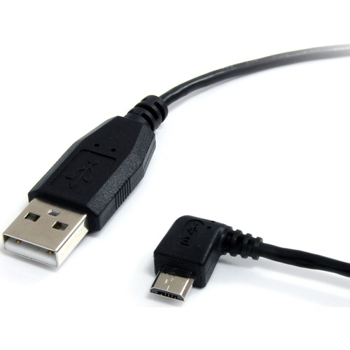StarTech.com 6 ft Micro USB Cable - A to Left Angle Micro B - Charge and sync Micro USB devices, even in tight spaces - 6ft usb to micro cable - 6ft usb to micro b - 6ft micro usb cable -6ft left angle usb cable