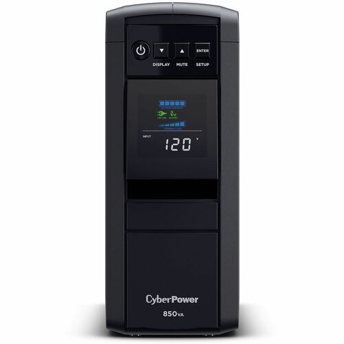CyberPower CP850PFCLCD PFC Sinewave UPS Systems - 850VA/510W, 120 VAC, NEMA 5-15P, Mini-Tower, Sine Wave, 10 Outlets, LCD, PowerPanel® Personal, $250000 CEG, 3YR Warranty