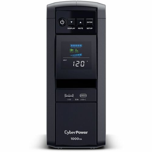 CyberPower CP1000PFCLCD PFC Sinewave UPS Systems - 1000VA/600W, 120 VAC, NEMA 5-15P, Mini-Tower, Sine Wave, 10 Outlets, LCD, PowerPanel® Personal, $350000 CEG, 3YR Warranty