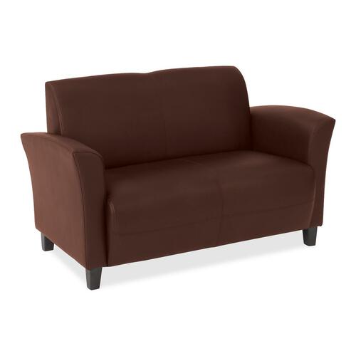 Office Star Breeze SL2272 Eco Leather Love Seat Sofa - 40.50" Seat Width - 52.5" x 28.5" x 32" Overall Dimension - Leather Wine Seat - 1 Each