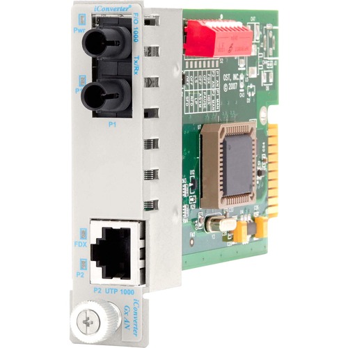 iConverter 1000Mbps Gigabit Ethernet Fiber Media Converter RJ45 ST Single-Mode 12km Module - 1 x 1000BASE-T; 1 x 1000BASE-LX; Internal Module; Lifetime Warranty