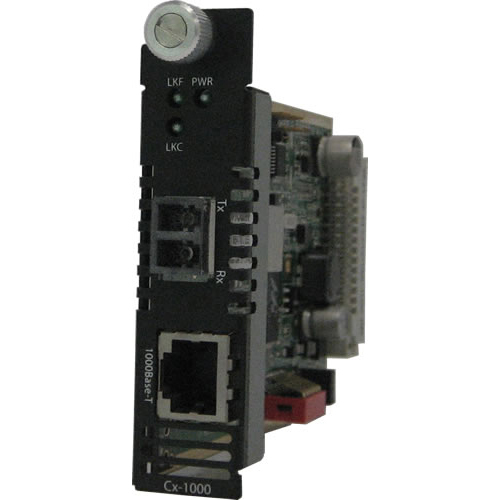Perle CM-1000-M2LC05 Gigabit Ethernet Media Converter - 1 x Network (RJ-45) - 1 x LC Ports - DuplexLC Port - 10/100/1000Base-T, 1000Base-SX - 0.55 km - Internal