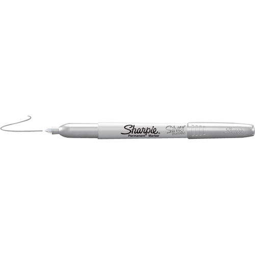 Sharpie Metallic Fine Point Permanent Marker - Fine Marker Point - Metallic Silver Ink - 36 / Canister
