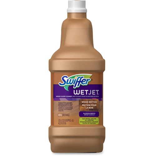 Swiffer WetJet Wood Floor Cleaner Solution Refill - Inviting Home Scent - Liquid - 42.3 fl oz (1.3 quart) - Blossom Breeze Scent - 1 Each