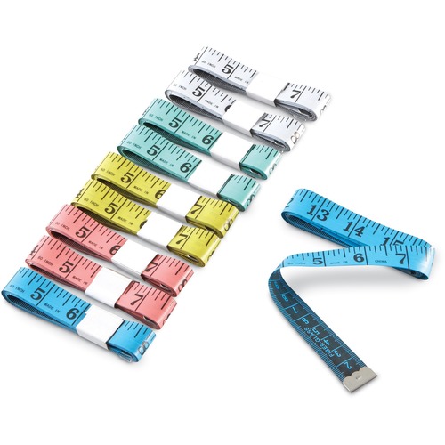 Learning Resources Customary/Metric Tape Measures (Set of 10) - 60 ft Length - Imperial, Metric Measuring System - Plastic - 10 / Set