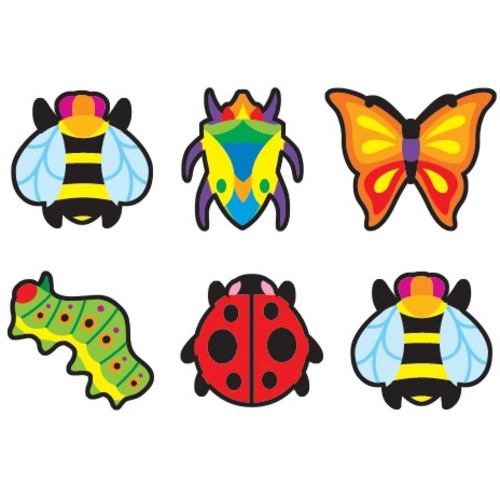 Trend Totally Buggy superShapes Stickers - Fun Theme/Subject - Acid-free, Non-toxic, Photo-safe - 0.50" (12.7 mm) Length - 800 / Pack - Stickers - TEPT46033
