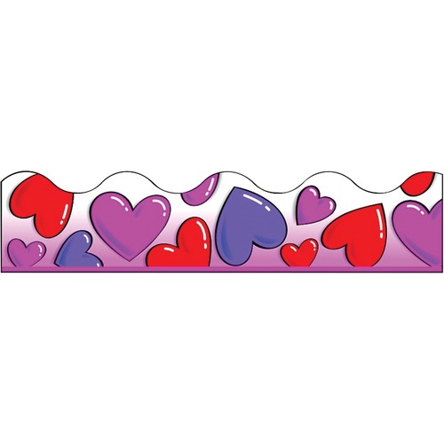 Trend Party Hearts - Self-adhesive - Durable, Reusable - 2.25" (57.2 mm) Height x 468" (11887.2 mm) Width