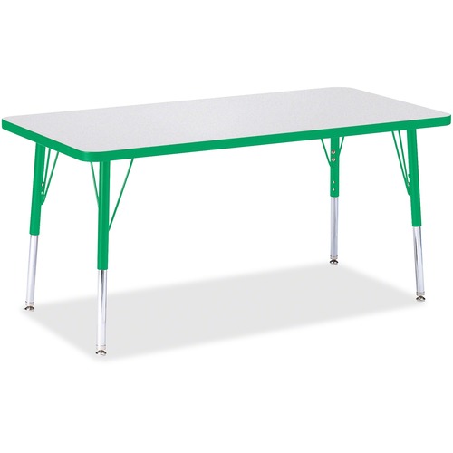 Jonti-Craft Berries Elementary Height Color Edge Rectangle Table - Laminated Rectangle Top - Four Leg Base - 4 Legs - 48" Table Top Length x 24" Table Top Width x 1.13" Table Top Thickness - 24" Height - Assembly Required - Powder Coated