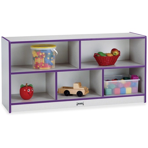 Jonti-Craft Rainbow Accents Toddler Single Storage - 24.50" Height x 48" Width x 15" Depth - Laminated, Durable - Purple - Rubber - 1 Each