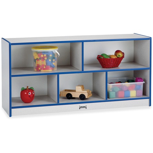 Jonti-Craft Rainbow Accents Toddler Single Storage - 24.5" Height x 48" Width x 15" Depth - Laminated, Durable - Blue - Rubber - 1 Each