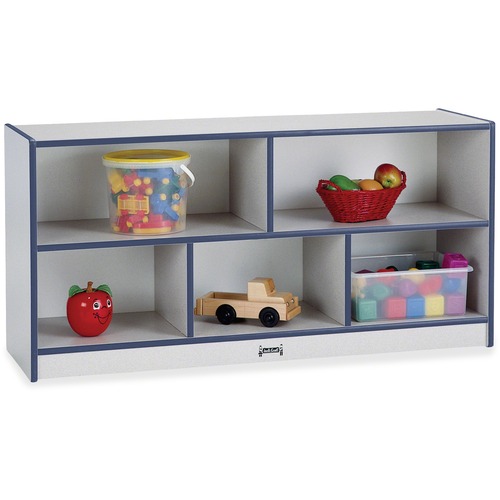 Jonti-Craft Rainbow Accents Toddler Single Storage - 24.5" Height x 48" Width x 15" Depth - Laminated, Durable - Navy - Rubber - 1 Each