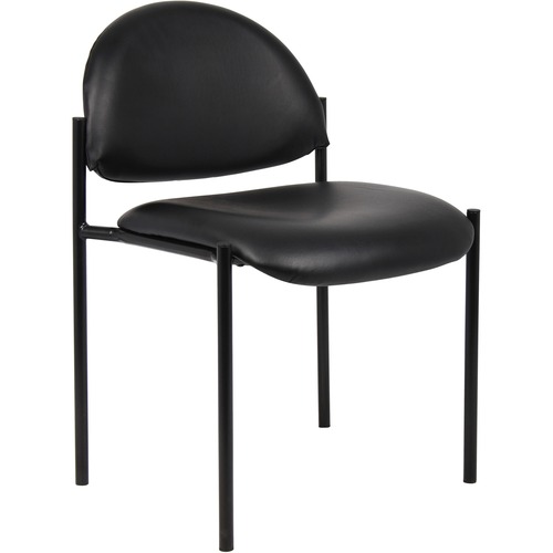 Boss Diamond Stacking Chair - Black - Fabric - 1 Each