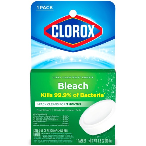 Clorox Ultra Clean Toilet Tablets Bleach - Tablet - 3.50 oz (0.22 lb) - 1 Each