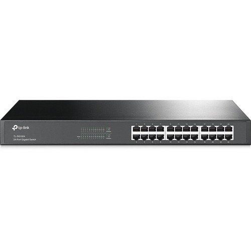 TP-LINK TL-SG1024 - 24-Port Gigabit Ethernet Switch - Limited Lifetime Protection - Plug and Play - Sturdy Metal w/Shielded Ports - Rackmount - Fanless - Unmanaged
