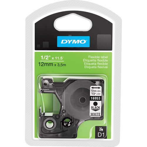 Dymo Nylon Fabric Labelmaker Tape Cartridges - 1/2" Width - Thermal Transfer - White - Fabric - 1 Each