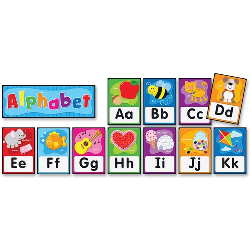 Carson Dellosa Education PreK-Grade 2 Alphabet Bulletin Board Set - Theme/Subject: Learning - Skill Learning: Alphabet, Decoration - 27 Pieces - 4-8 Year - 1 / Set