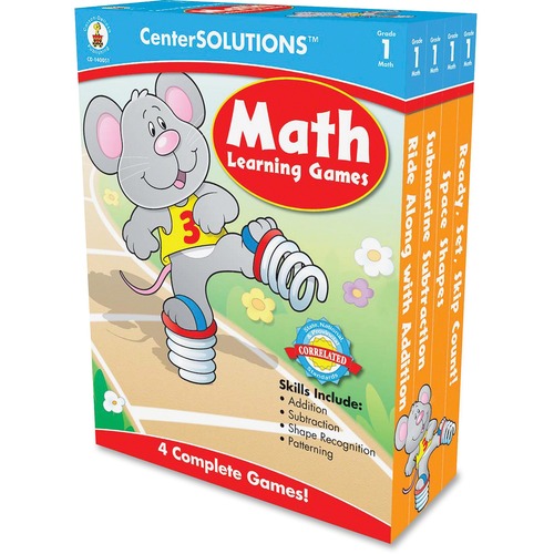 CenterSOLUTIONS Grade 1 CenterSolutions Math Learning Games - Learning - Educational - 2 to 4 Players - 1 Each