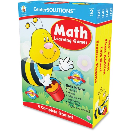 CenterSOLUTIONS Grade 2 CenterSolutions Math Learning Games - Math - 2 to 4 Players - 1 Each