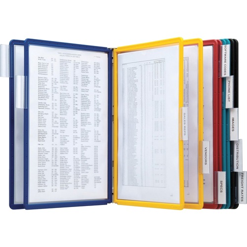 DURABLE Vario Wall Reference Systems - 10 Panels - Support Letter 8.50" (215.90 mm) x 11" (279.40 mm) Media - Assorted Frame - Metal, Polypropylene Panel - 1 Each - Catalog Racks - DBL535900