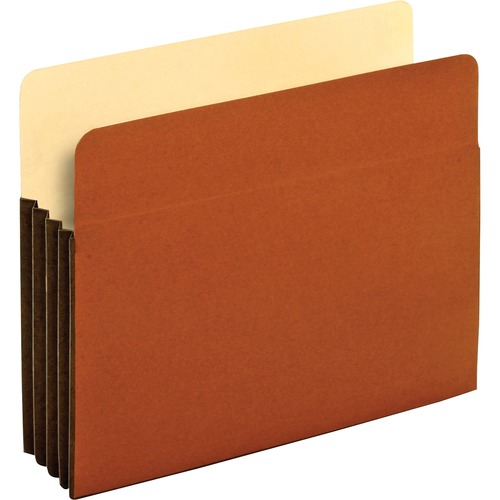 Pendaflex Letter Recycled Expanding File - 8 1/2" x 11" - 800 Sheet Capacity - 3 1/2" Expansion - Top Tab Location - Redrope - Brown - 10% Recycled - 10 / Box