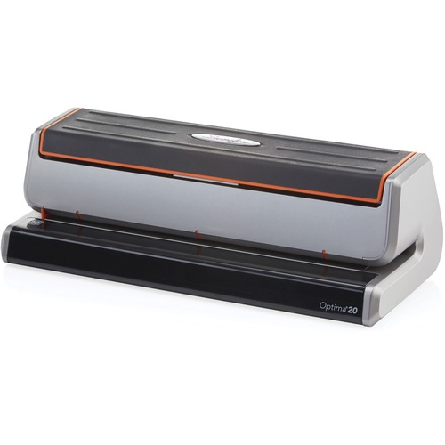 Swingline Optima 20 Electric Punch - 3 Punch Head(s) - 20 Sheet - 9/32" Punch Size - Black, Silver, Translucent