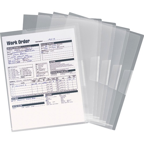 Smead Letter File Jacket - 8 1/2" x 11" - Polypropylene - Clear - 5 / Pack