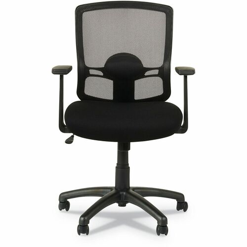 Alera Etros Chair - Black Seat Color - Mesh Fabric Seat Material - Black Back Color - Mesh Back Material - Black Frame Color - Nylon Frame Material - Mid Back - 5-star Base - Plastic - Armrest - 1 Each