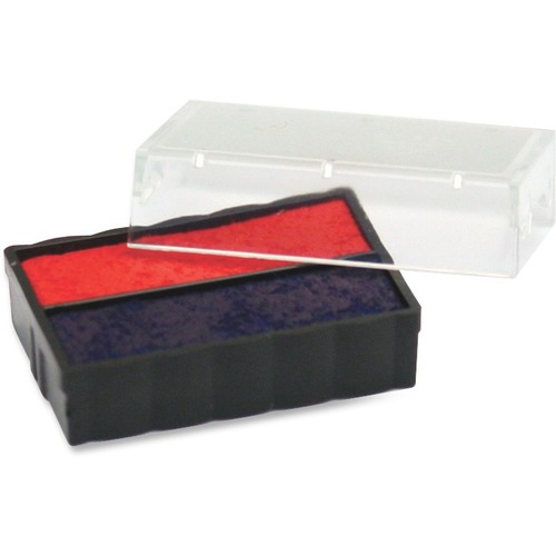 Trodat E4850L Replacement Ink Pad - Blue, Red Ink - Blue - Plastic - 1 Each