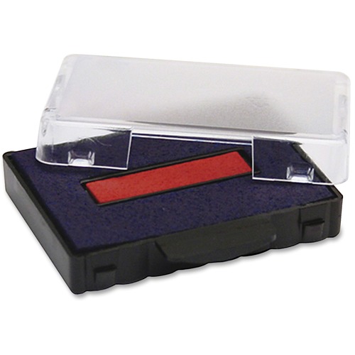 U.S. Stamp & Sign T5117 Replacement Ink Pad - Blue, Red Ink - Plastic - 1 Each