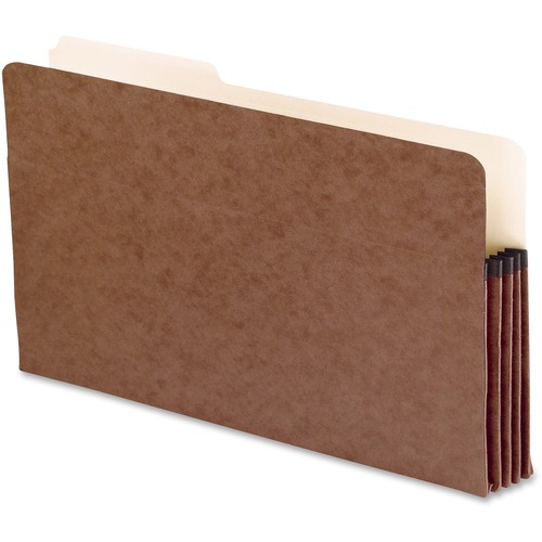 Pendaflex Legal Recycled File Pocket - 8 1/2" x 14" - 700 Sheet Capacity - 3 1/2" Expansion - Redrope - 30% Fiber Recycled - 1 Each