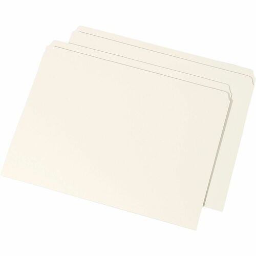 SKILCRAFT Interior Height Top Tab File Folder - Letter - 8.5" x 11" - Straight Tab Cut - 100 / Box - 11pt. - Manila
