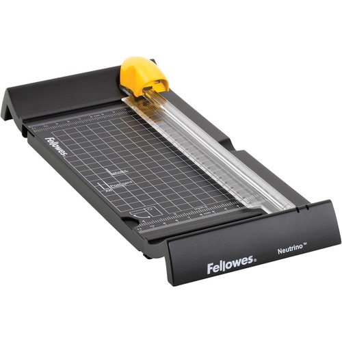 Fellowes Neutrino™ 90 Rotary Trimmer - 1 x Blade(s)Cuts 5 Sheet - 9" Cutting Length - Plastic, Metal - Black