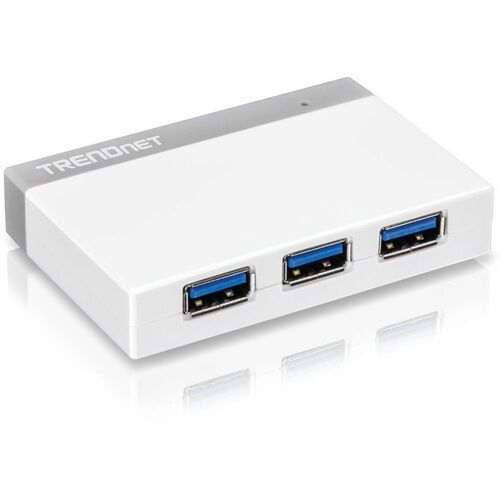 TRENDnet 4-Port USB 3.0 Ultra-Mini Hub, 1M (3ft. USB 3.0 cable), Up to 5Gbps, Power Adapter Included, Plug &Play, Backwards Compatibility with USB 2.0/USB 1.1, TU3-H4 - 4-Port USB 3.0 Hub