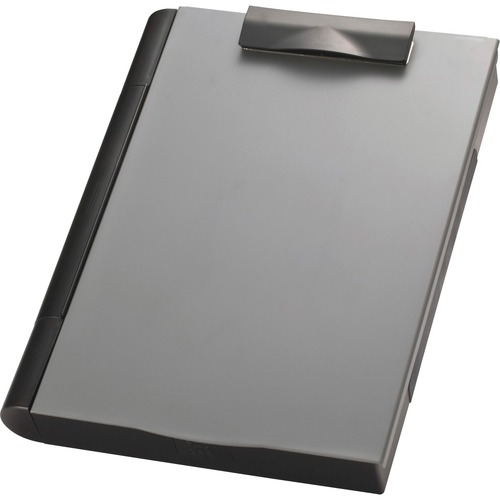Officemate Double Storage Top-opening Form Holder - 0.75" Clip Capacity - Top Opening - 9" x 12" - Plastic - Gray - 1 Each