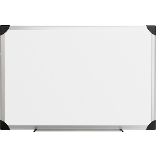 Lorell Aluminum Frame Dry-erase Boards - 72" (6 ft) Width x 48" (4 ft) Height - White Styrene Surface - Aluminum Frame - 1 Each = LLR55653