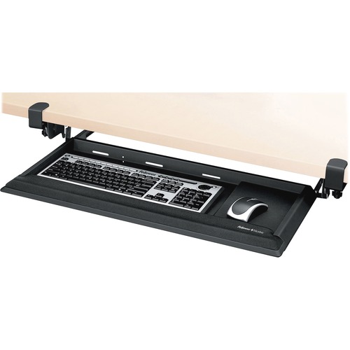 Designer Suites™ DeskReady™ Keyboard Drawer - 3.1" Height x 28.6" Width x 14" Depth - Black - Steel - 1 = FEL8038302